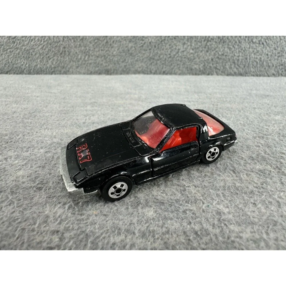 ROAD CHAMPS Vintage Die Cast #41 Mazda RX7 Black Car T5